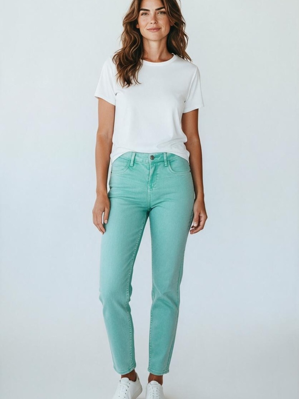 Abercrombie & Fitch Mint Green Straight-Leg Jeans